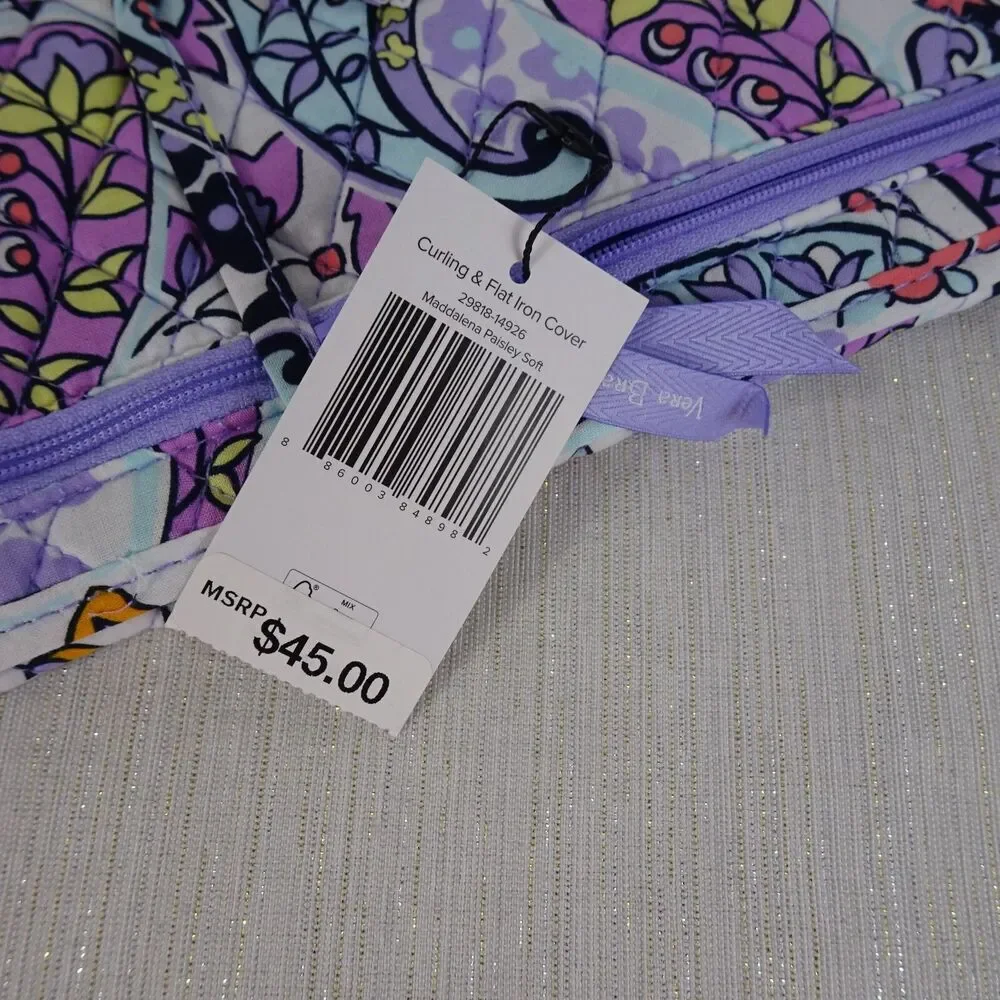 Vera Bradley Curling & Flat Iron Cover Factory Style Maddalena Paisley Soft NWT